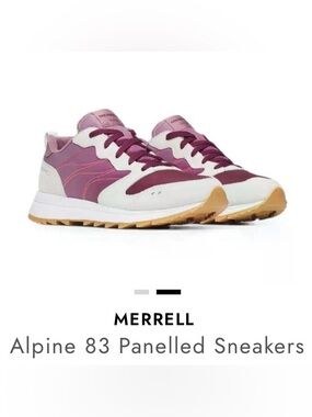 Merrell Alpine sneaker dark cherry and gray